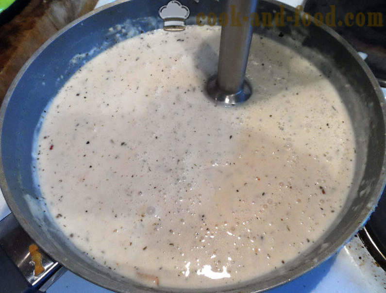 Krokety pod bešamelu v rúre - ako variť karbonátky so zemiakmi a smotanovou omáčkou, krok za krokom recept fotografiách
