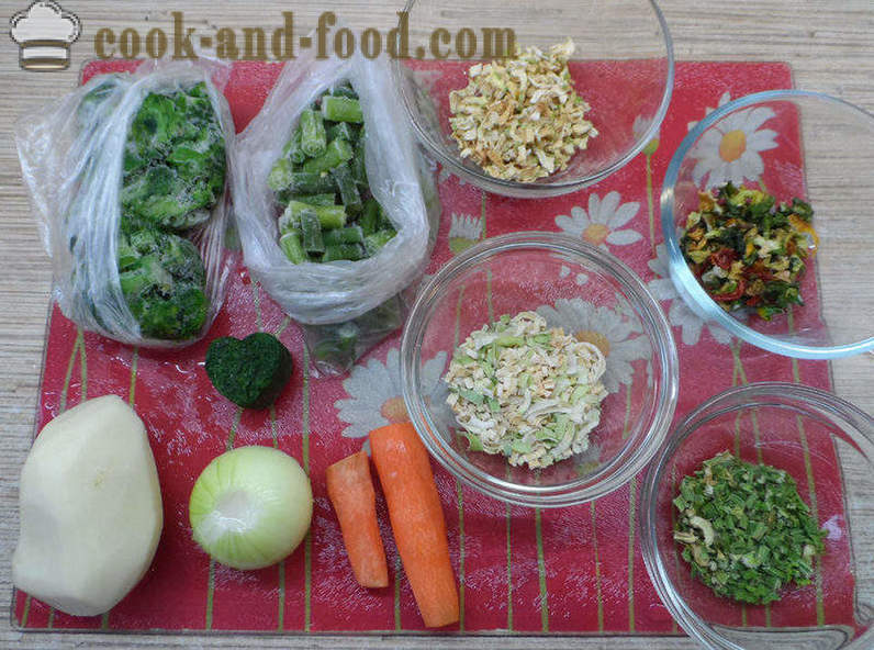 Zeleninová polievka - ako variť polievku zeleniny, krok za krokom recept fotografiách