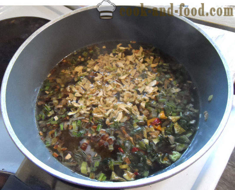 Zeleninová polievka - ako variť polievku zeleniny, krok za krokom recept fotografiách