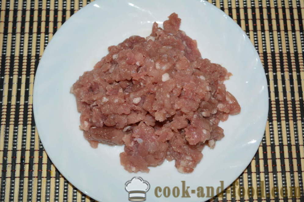 Mäso polievka s mäsom a knedle z múky a vajec - ako variť polievku s mletým mäsom s knedľami, krok za krokom recept fotografiách