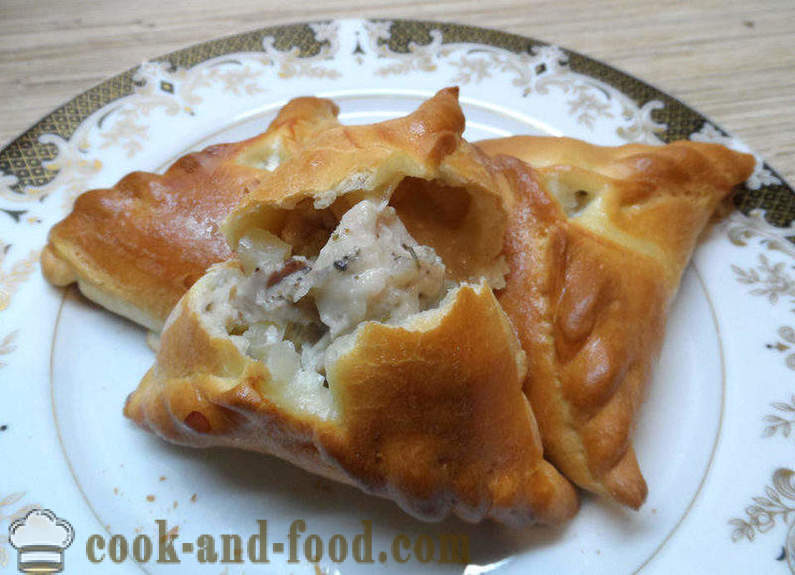 Echpochmak tatarák s mäsom a zemiaky - ako variť echpochmak krok za krokom recept fotografiách