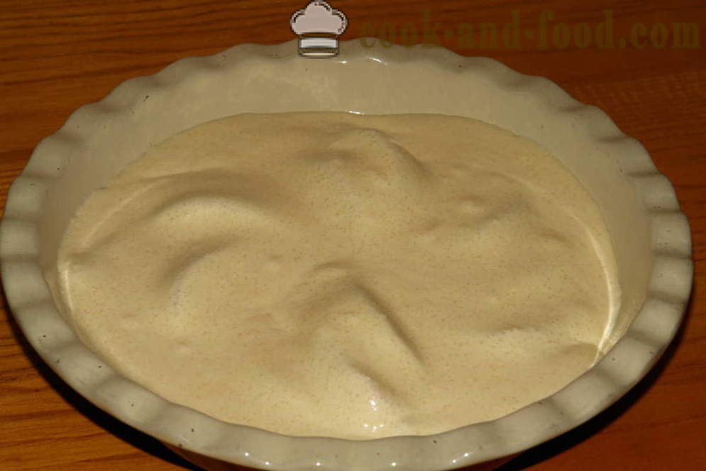 Piškótový torta s jablkami v rúre - ako variť piškótový tortu s jablkami, krok za krokom recept fotografiách