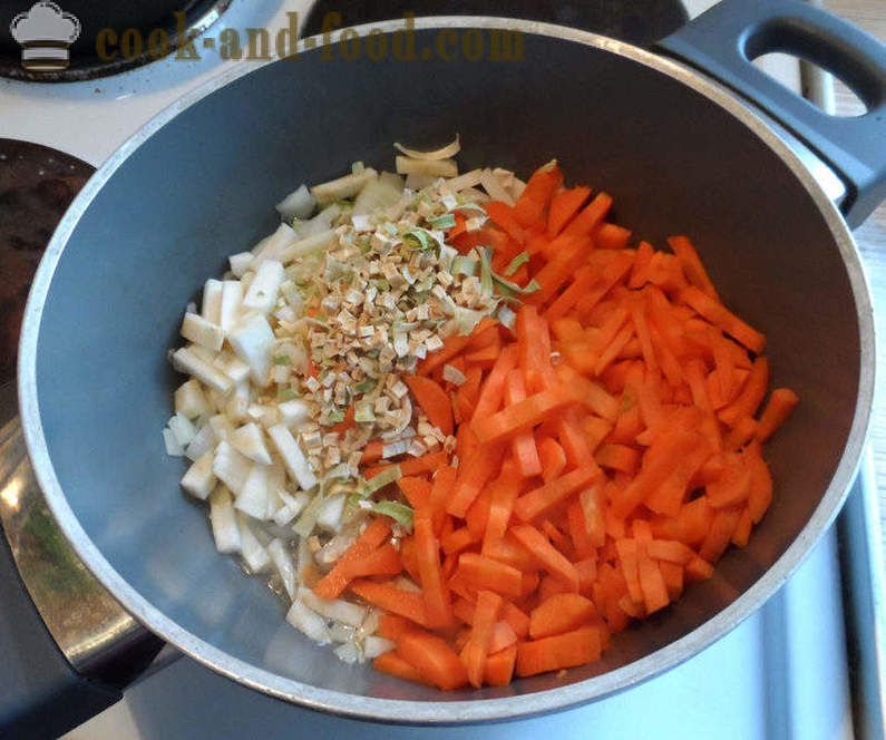 Tekvica a šošovicová polievka - ako variť polievku hnedé šošovky krok za krokom recept fotografiách