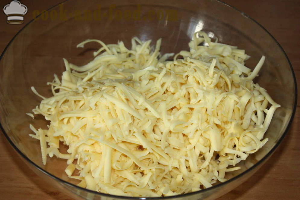 Studený predkrm syra - ako variť desiata syr roztaví v peci, sa krok za krokom recept fotografiách