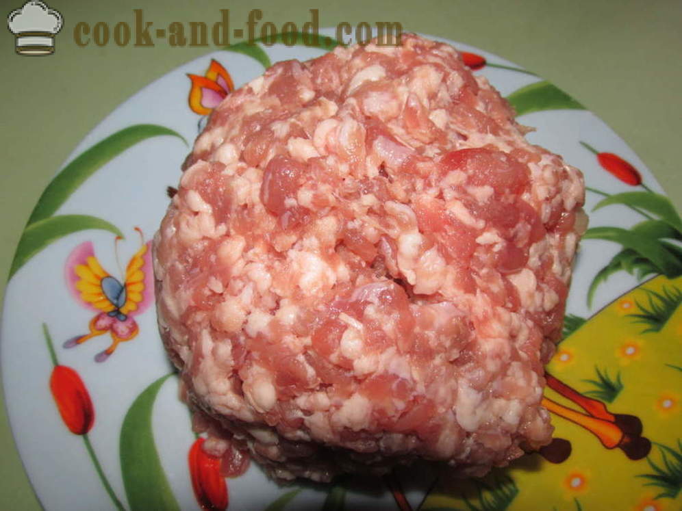 Lahodné karbonátky s hubami a mäsom - Ako variť šťavnaté placky z mletého mäsa, krok za krokom recept fotografiách