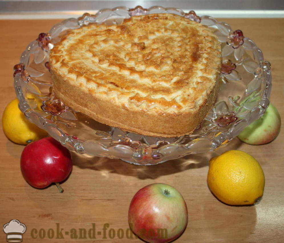 Uzavretý jablkový koláč cesta - ako urobiť koláče cesta, krok za krokom recept fotografiách