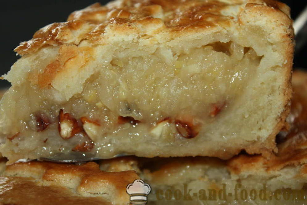 Uzavretý jablkový koláč cesta - ako urobiť koláče cesta, krok za krokom recept fotografiách