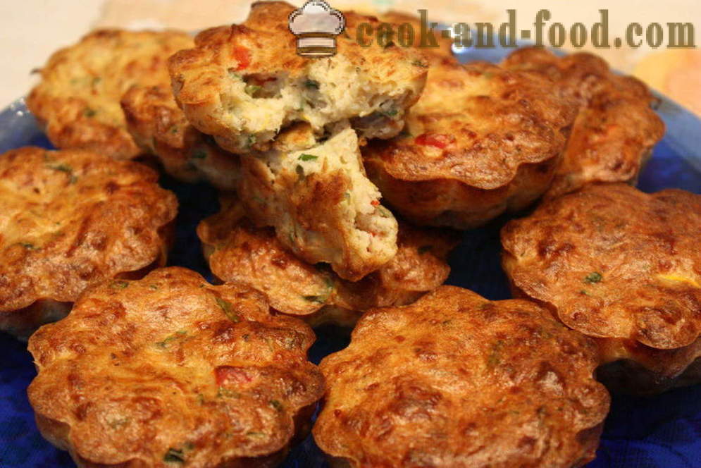 Muffiny cuketa so syrom v rúre - ako variť cuketa vdolky krok za krokom recept fotografiách