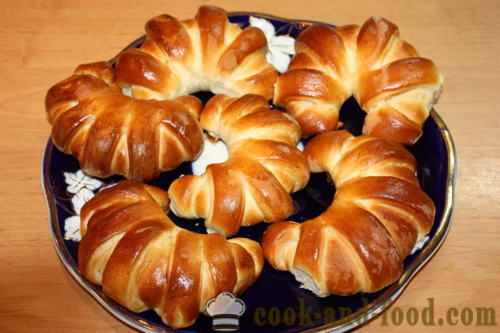 Croissanty s pudingom - Ako sa robí croissanty doma krok za krokom recept fotografiách