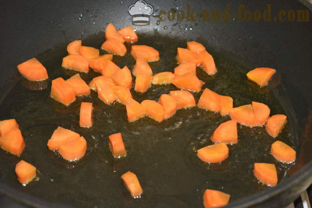 Zeleninový guláš s baklažánom a cuketou v rúre - ako variť dusenou baklažán a cuketu, sa krok za krokom recept fotografiách