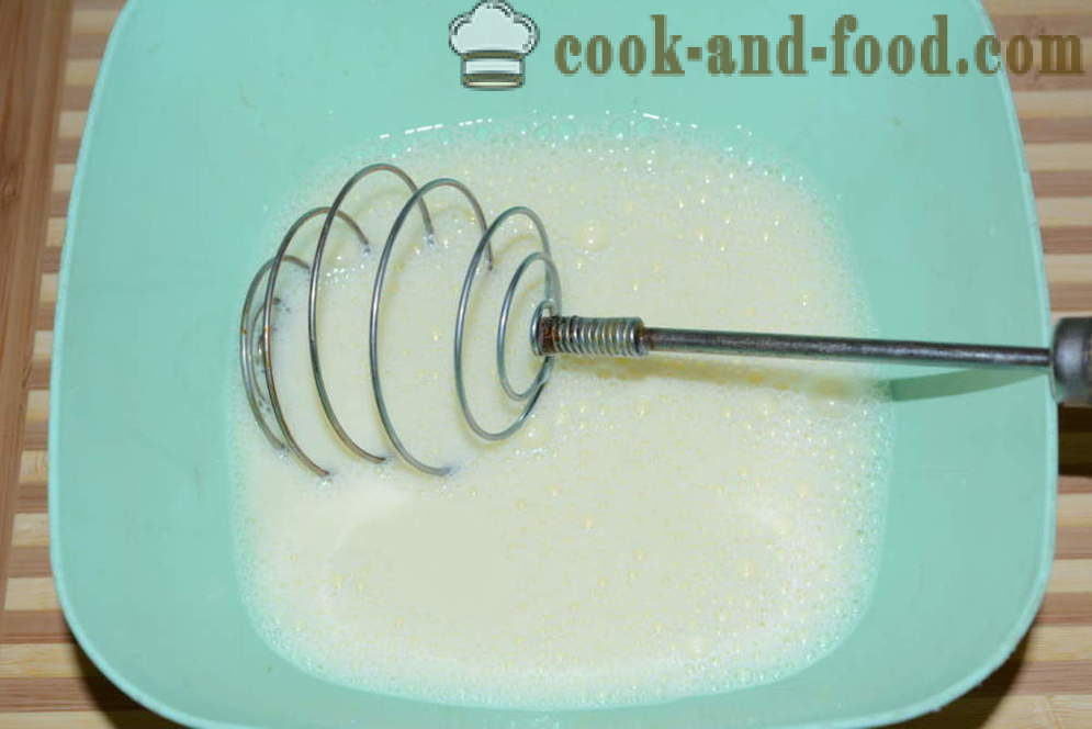 Sladký bochník hrianky s vajcom a mliekom v panve - ako robiť bochník toast na panvici, krok za krokom recept fotografiách