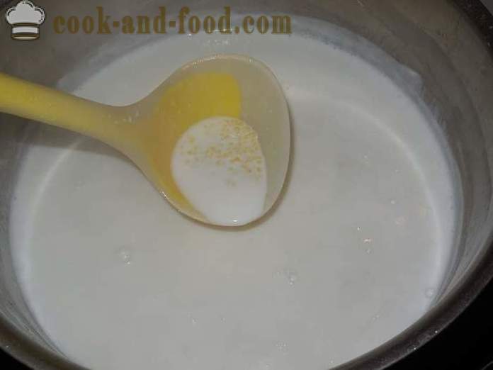 Proso kaše s mliekom - ako variť proso kaša s mliekom, krok za krokom recept fotografiách