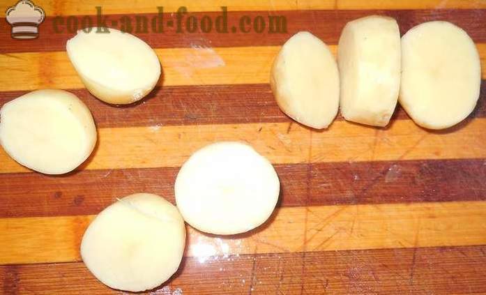 Lahodné nové zemiaky pečené v rúre s mäsom - ako lahodné pečené nové zemiaky v diere, recept s fotografiami, krok za krokom