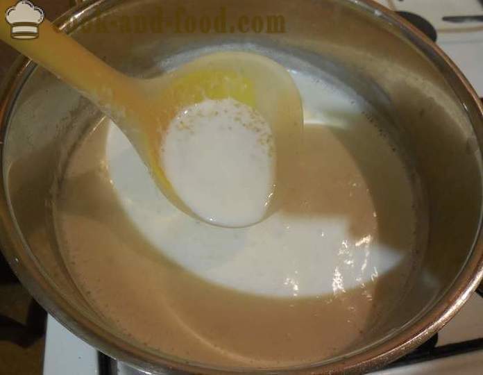 Ako variť pšeničné cereálie s mliekom - krok za krokom recept fotografiách