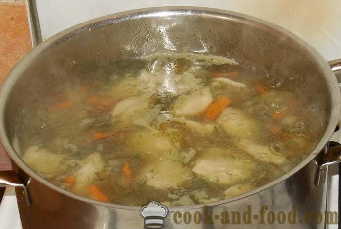 Zeleninová polievka s knedličkami - ako variť polievku s knedličkami - recept babičky s krok za krokom fotografiách
