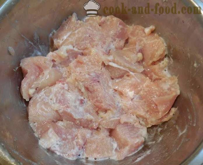 Ako sa varí kurča na panvici so škrobom - šťavnaté a chutné - recept s fotografiou