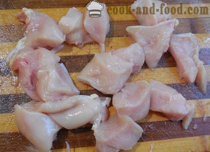 Ako sa varí kurča na panvici so škrobom - šťavnaté a chutné - recept s fotografiou