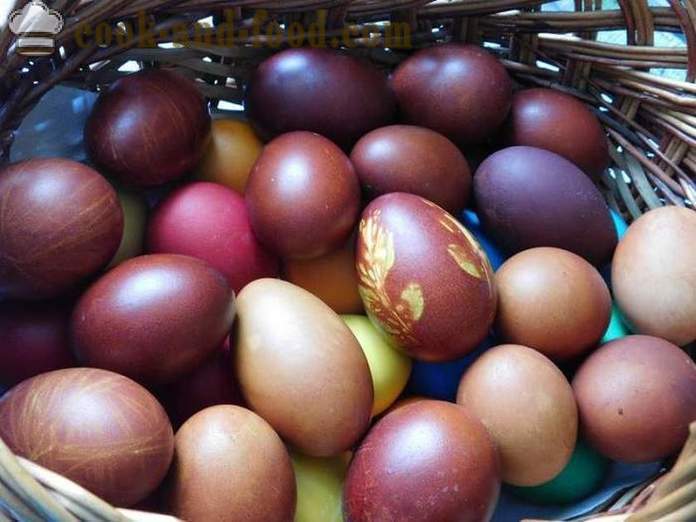 Ako maľovať vajcia cibuľa skiny s vzoru alebo jednotne - recept s fotografiou - krok po správnej farby vajec cibule skiny