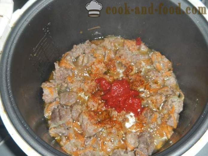 Lahodný bravčový guláš v omáčke multivarki alebo bravčového mäsa - krok za krokom recept s fotografiami Ako variť bravčový guláš