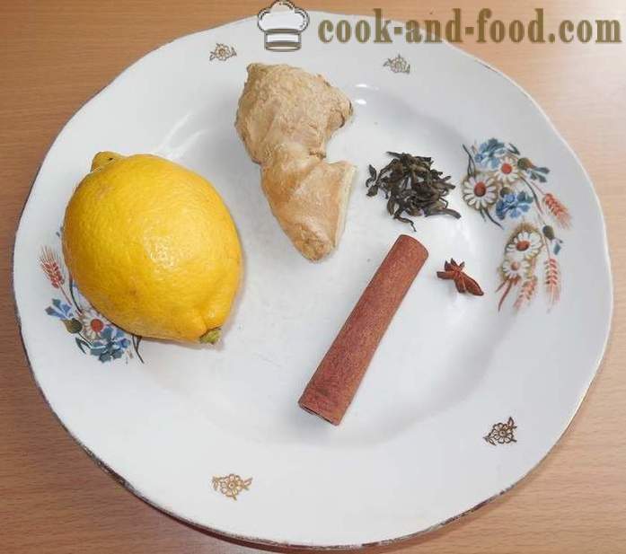 Zelený čaj so zázvorom, citrónom, medu a korenia - ako uvariť zázvorový čaj recept s fotografiami.