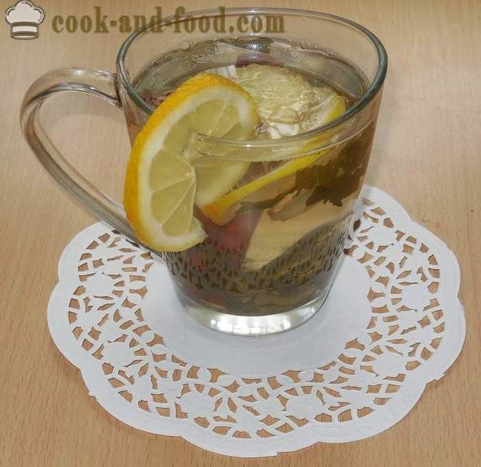 Zelený čaj so zázvorom, citrónom, medu a korenia - ako uvariť zázvorový čaj recept s fotografiami.
