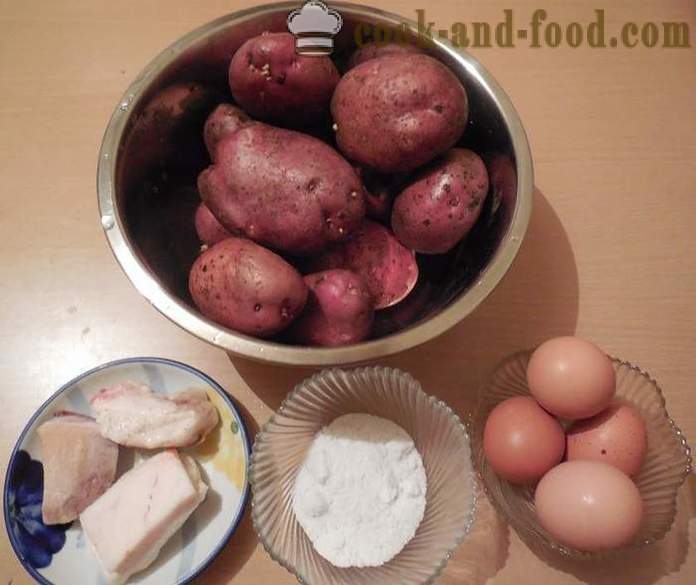 Vyprážané zemiaky na panvici s anglickou slaninou a vajciami - ako uvariť chutné vyprážané zemiaky a správne, krok za krokom recept s fotografiami.