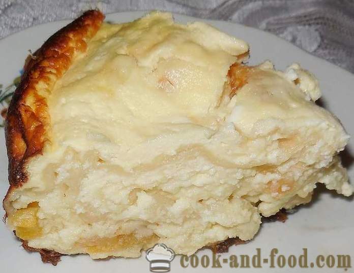 Koláč z pita chleba s tvarohom - jednoduché a chutné koláč pita v multivarki receptu s fotografiami.