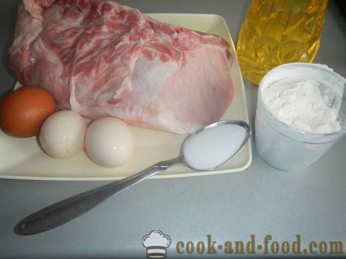 Šťavnatá bravčová rebierka s cesnakovou omáčkou - ako variť šťavnaté bravčové kotlety, krok za krokom recept s fotografiami.