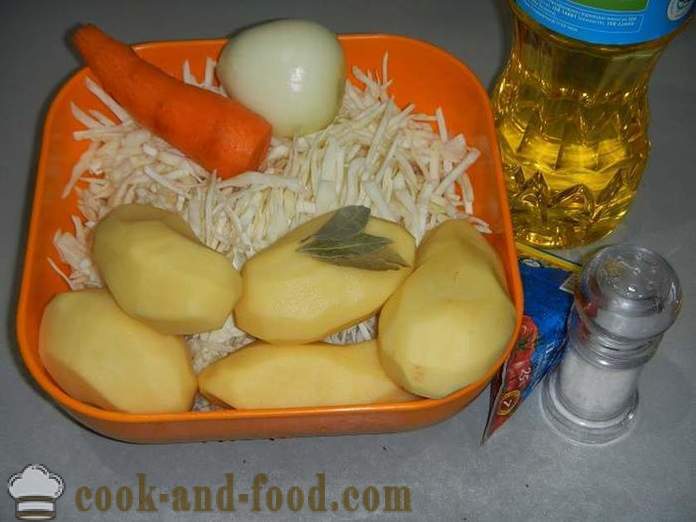 Zeleninový guláš so zemiakmi a kapustou v multivarki, hrnce alebo panvice. Recept ako urobiť zeleninový guláš - krok za krokom s fotografiami.