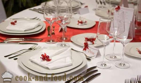 Podávať silvestrovský stôl v roku 2015, tabuľka dekorácie Nový rok v roku kozy, s fotkami.