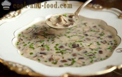 Hubová polievka s hubami a zemiakmi - lahodná, rýchly a uspokojujúce. Recept s fotografiami.