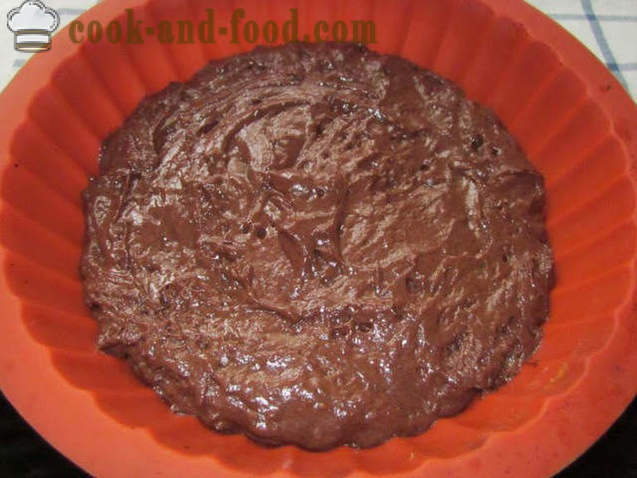 Čokoládový piškótový torta s kefíru, jednoduchý recept - Ako si vyrobiť tortu s kefíru bez vajcami (recept photos)
