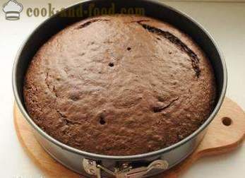 Čokoládový piškótový torta s kefíru, jednoduchý recept - Ako si vyrobiť tortu s kefíru bez vajcami (recept photos)