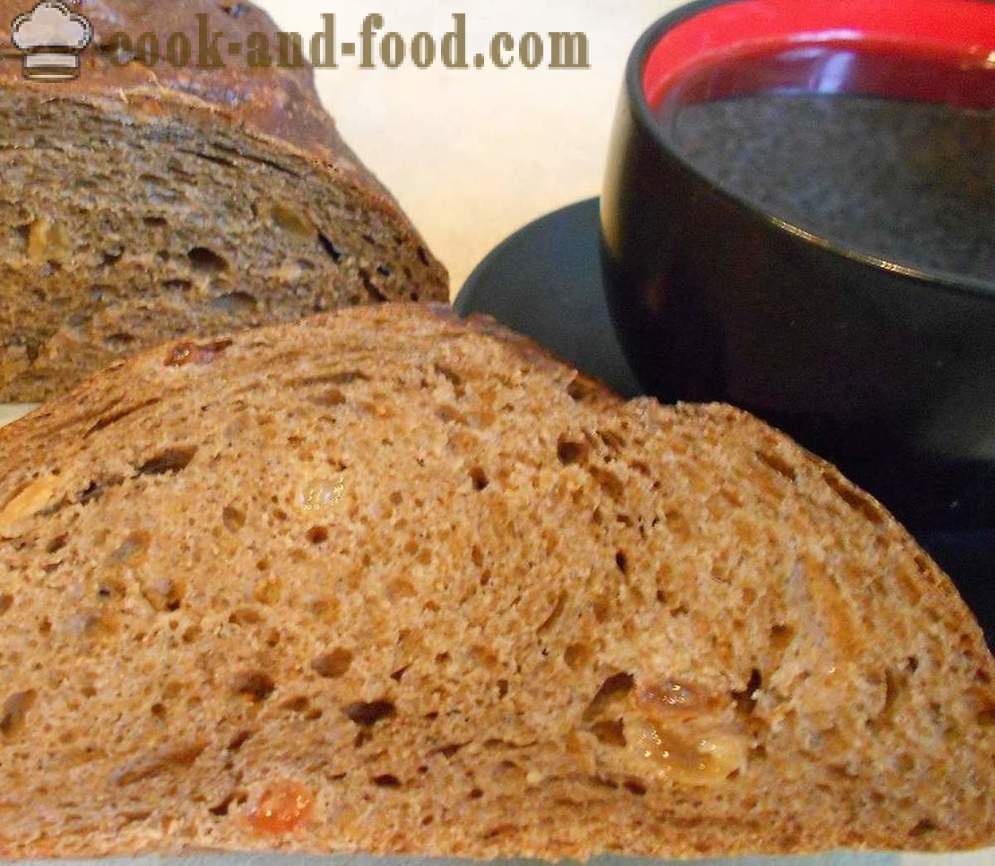 Chlieb bez kvasníc a kvasného jogurt, pečené v rúre - pšenica - ražný, domáci jednoduchý recept s fotkou
