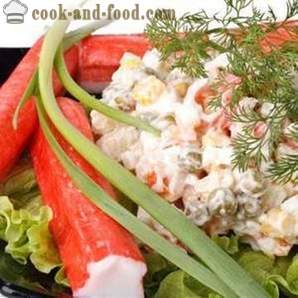 Krabie šalát - recept na klasický a jednoduchý, s fotkami. Ako variť lahodný krabí šalát s kukurica, ryža a uhorky