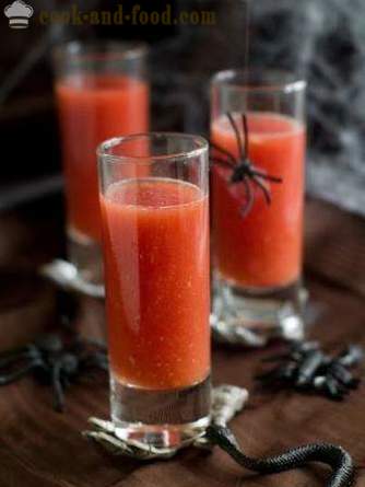 Paradajková polievka gazpacho alebo recept na Halloween: nealkoholický nápoj paradajka 