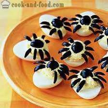 Plnená vajcia alebo občerstvenie na Halloween recepty: 