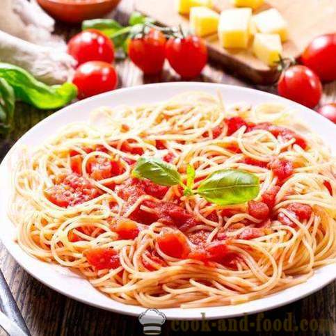 Recept na špagety s paradajkami a syrom