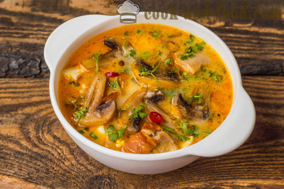 Príprava neobvyklé pokrmy: polievka s hráškom a šampiňónmi - VIDEO recepty doma